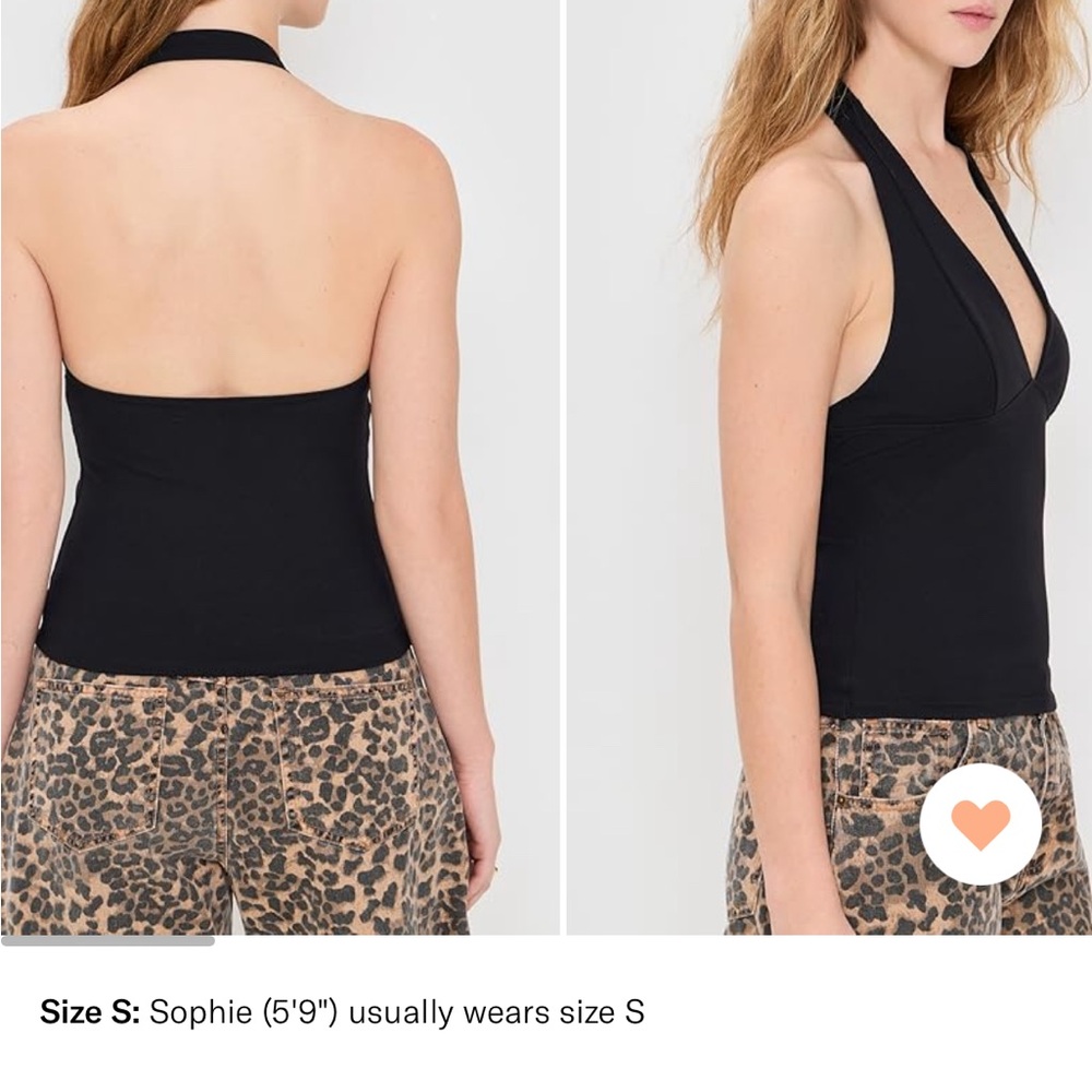 NWT Free People Still Here Black Halter Tank Top